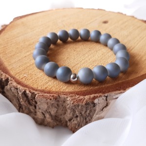 Bransoletka koralikowa GRAY BLUE